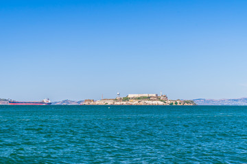 Fototapeta na wymiar Beautiful view over Alcatraz in San Francisco USA