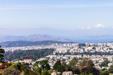 Fototapeta na wymiar Beautiful view over San Francisco California USA