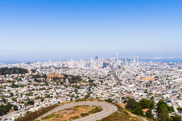 Beautiful view over San Francisco California USA
