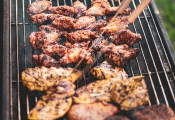 meat on grill