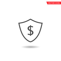 Shield with dollar sign
