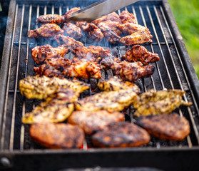 meat on grill