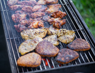meat on grill