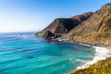 Fototapeta na wymiar Beautiful view over the pacific coast in California USA