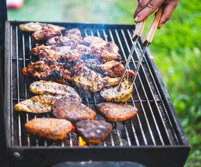 meat on grill