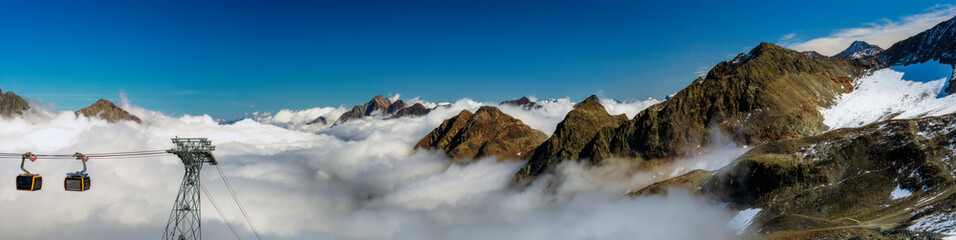 The panoramic view from the cable car station Eisgrat