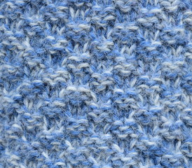 Gestrickt Muster in blau und weiß - Textur - Hintergrund 