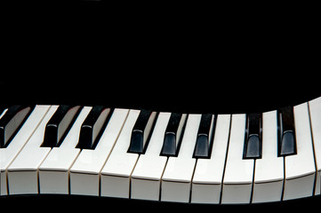 piano keys creative on black background © arjan_ard_studio