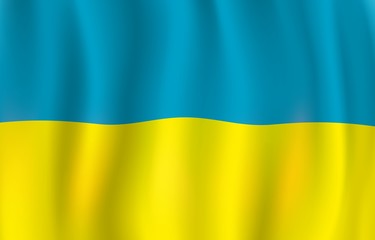 Ukrainian flag, blue and yellow banner