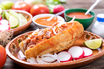 Drowned pork cake with sauce.