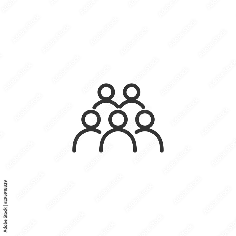 Poster people line icon in simple design on a white background