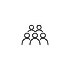 Obraz premium People line icon in simple design on a white background