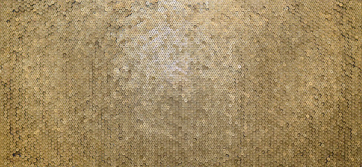 Pattern of 12 gauge cartridges for shotgun bullets. Shells for hunting rifle close up. Backdrop for...