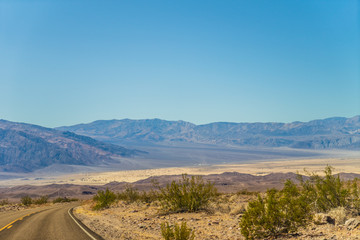 Amazing view over the Death Valley in USA
