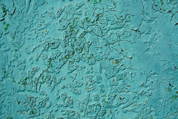 Fototapeta premium Old rusty and scratched surface of iron - grunge green texture or background, metal with scratches
