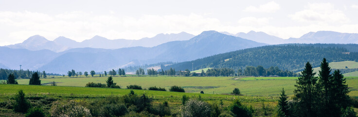 Fototapeta na wymiar Tatra Mountains covered with morning mist - tourism