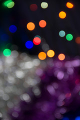 Blur Christmas lights. Circle Bokeh effect