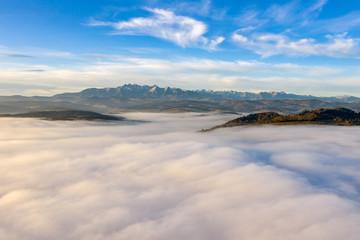 Fototapeta na wymiar Mountain landscape, panorama of the Tatra Mountains