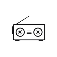 Radio icon line style. Vector illustration