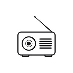 Radio icon line style. Vector illustration