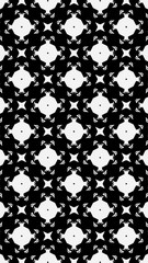 Ornate geometric pattern and black and white abstract background