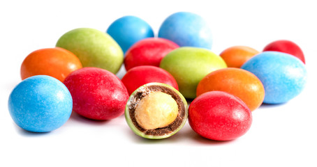 Colorful candies. Isolated on white background