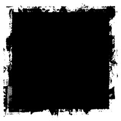 Obraz premium Grunge background black rectangular isolated on white background
