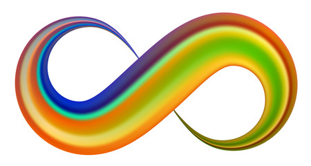 Infinity symbol. Vector brush stroke bold sign.
