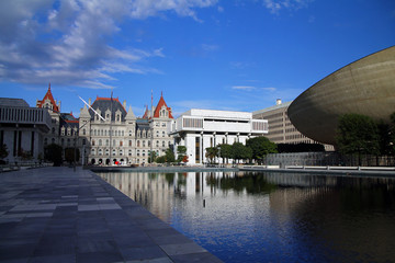 New York State Capitol building and the Egg