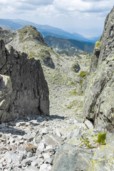 Landscape from trail from Scary lake to Kupens peaks, Rila Mountain, Bulgaria
