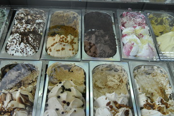 multi-colored street ice cream