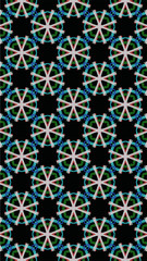 Fototapeta premium Ornate geometric pattern and abstract colored background