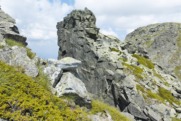 Landscape from trail from Scary lake to Kupens peaks, Rila Mountain, Bulgaria