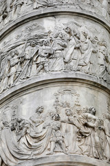 Relief Karlskirche Wien, Österreich als Close up