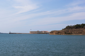 Sevastopol Bay with a view of the Konstantinovsky Fort in the hero city of Sevastopol, Crimea