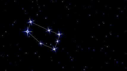 constellation zodiac gemini, stars on a black background, starry sky