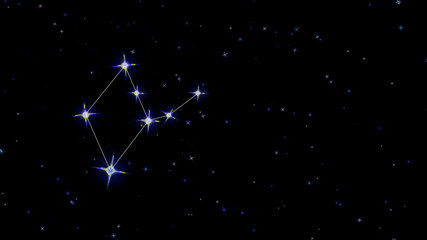 Obraz na płótnie Canvas constellation of the zodiac virgo, stars on a black background, starry sky