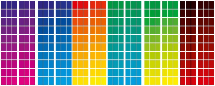 Vector illustration of a palette for printing.