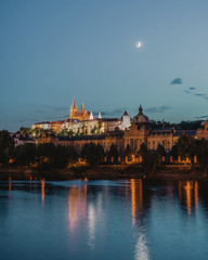 Prague castle at night