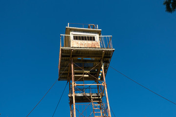 an old tower from soviet times in Latvia beach
