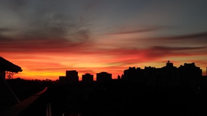 Sunset in Porto Alegre, RS, Brazil.