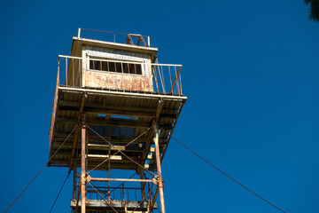 Old observation tower from Soviet times in Mazirbe, Latvia