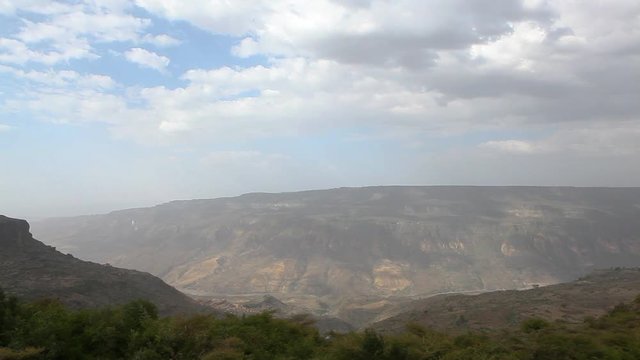 Entoto chain mountains and Jemma Valley in Oromo Region of Ethiopia	