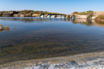 Fototapeta premium View of the river - Varzaneh - Iran
