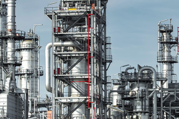 Industrial oil and gas refinery plant zone. -image