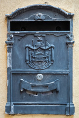 Old mailbox in Syracuse. Sicily, Italy