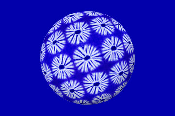 World of African batiks, blue background