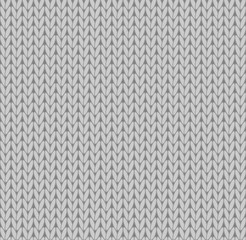 vector illustration of grey knitting seamless background