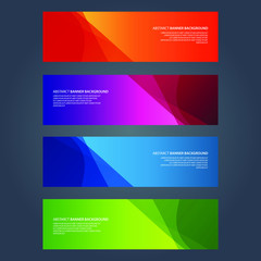Naklejka premium Vector Abstract design banner web template