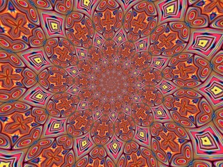 Colorful digital graphic kaleidoscope symmetry mandala style in laser light trial pattern, Tie Dye , spiderweb art abstract background for art projects, banner, business,   card, 3D, template